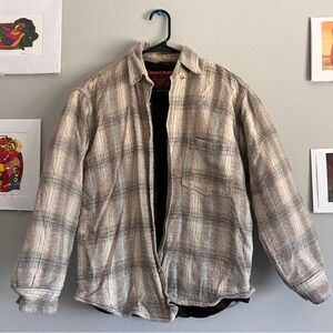 Brown and Gray Lightweight Shirt Jacket